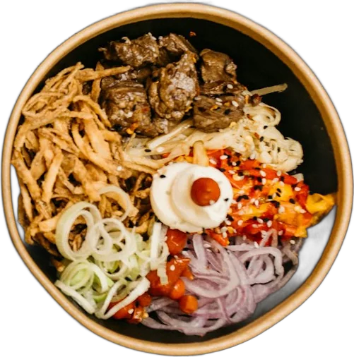 Sauced poke bowl — step 4